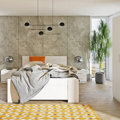 Кровать Selsey Rinker 160x200см, белого цвета цена и информация | Кровати | hansapost.ee