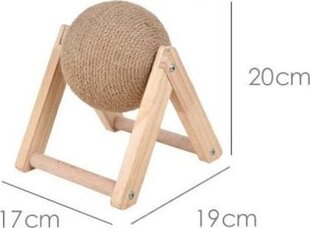 Liikuv sisalist kraapimispall, 20x17x19 cm price and information | Cat climbing trees | hansapost.ee