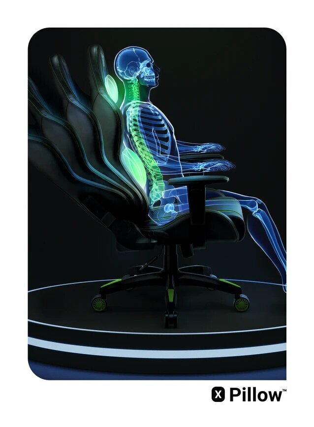 Mänguritool Diablo Chairs X-One L, must/roheline цена и информация | Kontoritoolid | hansapost.ee