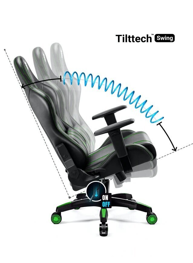 Mänguritool Diablo Chairs X-One L, must/roheline hind ja info | Kontoritoolid | hansapost.ee