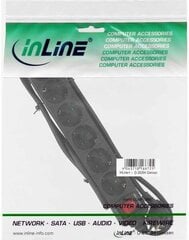 Pikendusjuhe InLine 6 pistikut, 3 m, must hind ja info | Pikendusjuhtmed | hansapost.ee