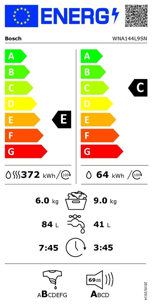 Bosch WNA144L9SN Serie 6 цена и информация | Pesumasinad | hansapost.ee