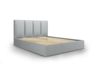 Кровать Micadoni Home Pyla 45, 160x200 см, светло-серая цена и информация | Кровати | hansapost.ee