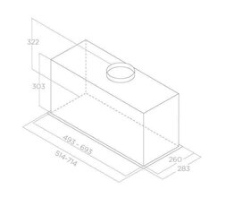 Elica LANE GR / A / 72 цена и информация | Вытяжки на кухню | hansapost.ee