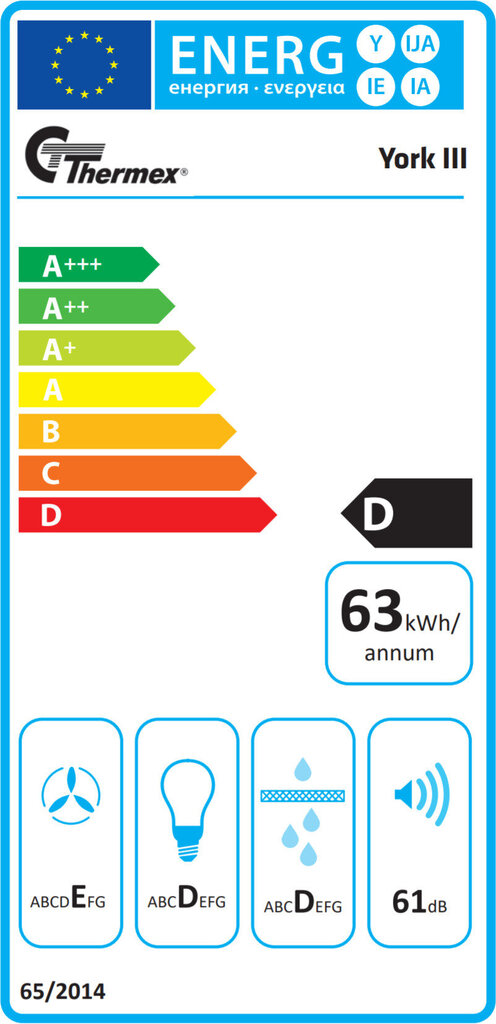 Thermex York III Standard цена и информация | Õhupuhastid | hansapost.ee