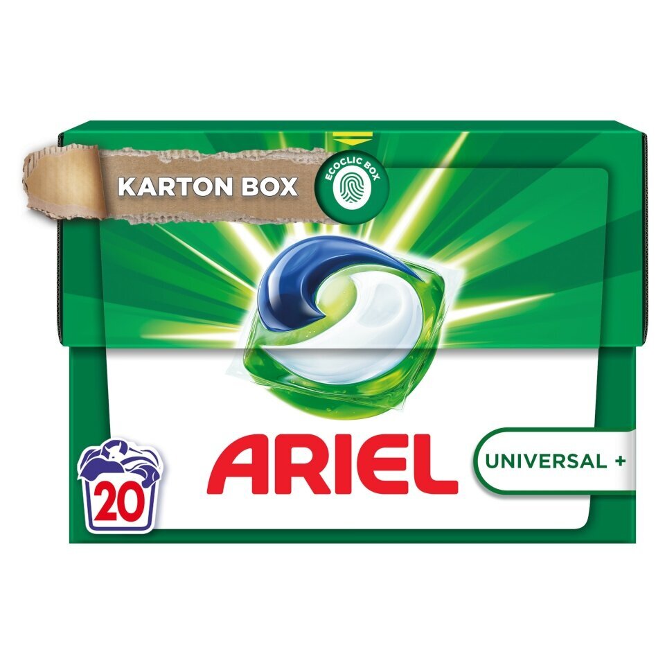 Ariel All-in-1 Pods Universal Pesukapslid, 20 Pesukorda hind ja info | Pesuvahendid | hansapost.ee