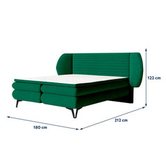 Кровать Selsey Cermone 3, 180x200 см, зеленая цена и информация | Кровати | hansapost.ee