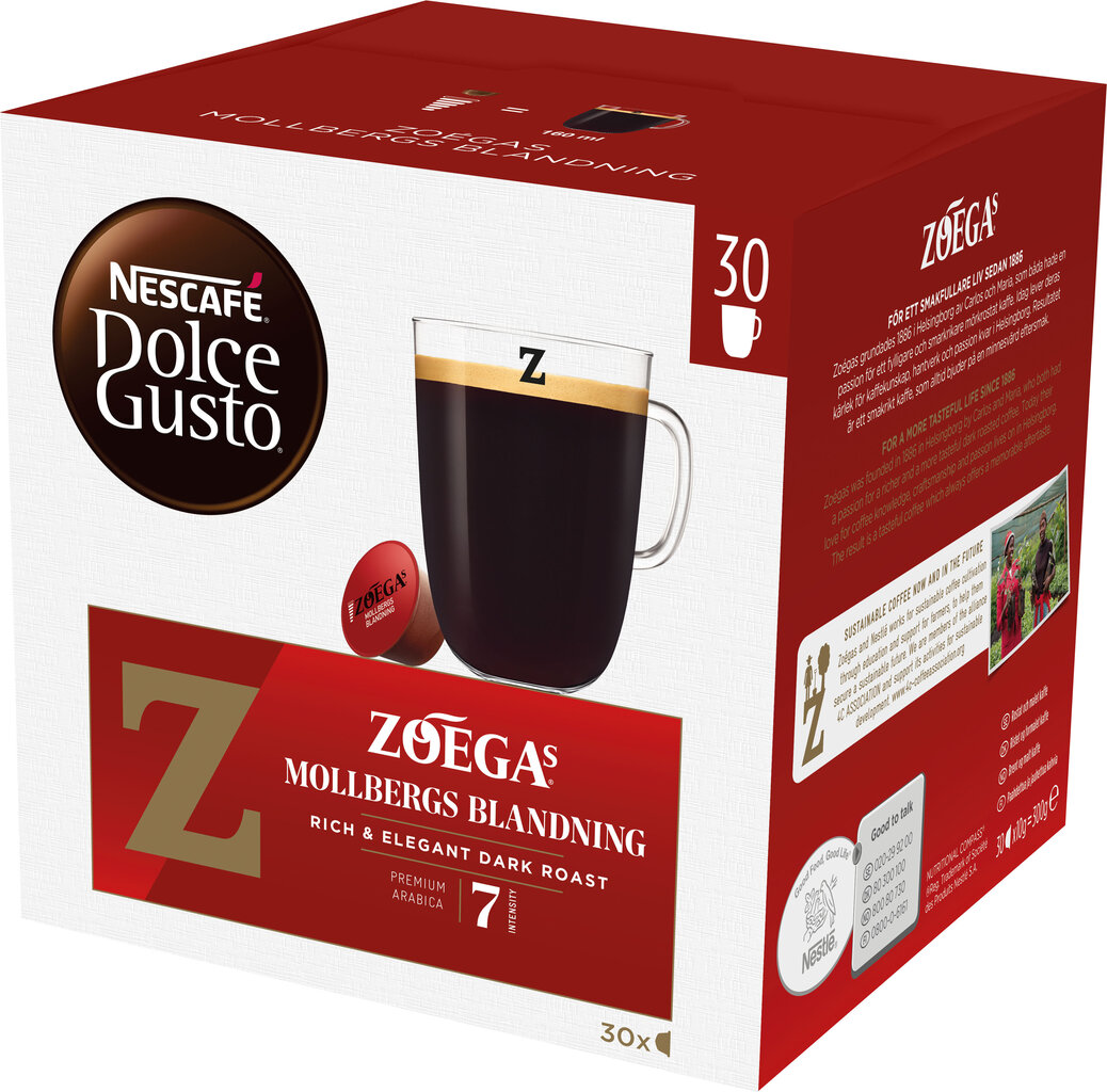 Dolce Gusto Zoegas Mollbergs Blandning kohvikapslid, 30 tk. 300 g цена и информация | Kohv ja kakao | hansapost.ee