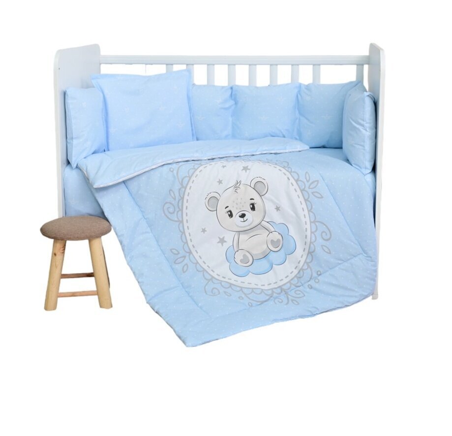 Lorelli voodipesukomplekt Little Bear Blue, 100x150 cm, 5-osaline цена и информация | Laste voodipesu | hansapost.ee