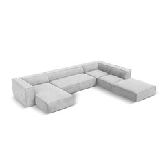 Kuuekohaline parempoolne diivan Agawa, 365x270x68 cm, helehall price and information | Corner sofas and corner sofa beds | hansapost.ee