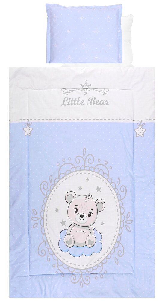 Laste voodipesukomplekt Lorelli Little Bear Blue, 100x150 cm, 4-osaline hind ja info | Laste voodipesu | hansapost.ee