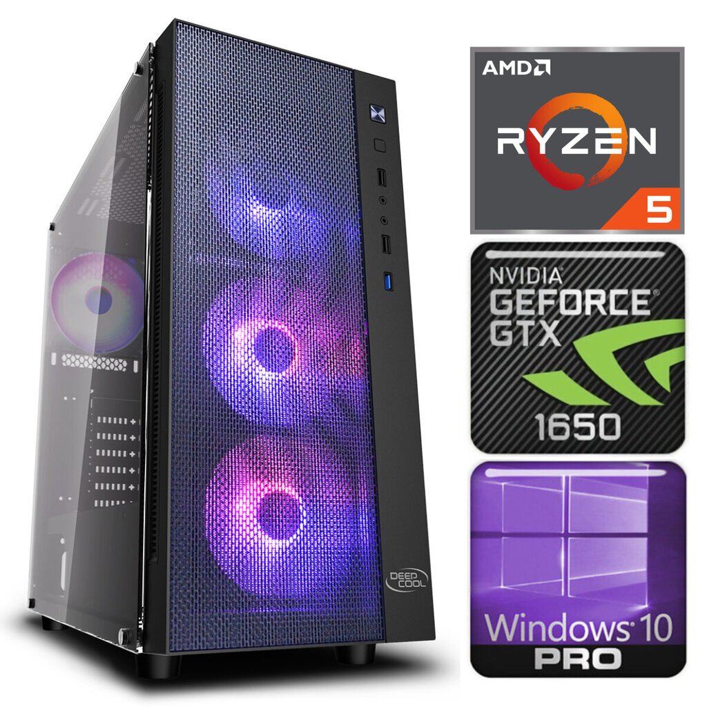 INTOP Ryzen 5 3600 32GB 480SSD M.2 NVME+2TB GTX1650 4GB WIN10Pro hind ja info | Lauaarvutid | hansapost.ee