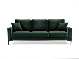 Трехместный бархатный диван Kooko Home Harmony, темно-зеленый цена и информация | Диваны | hansapost.ee