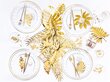 Kaunistused "Troopilised lehed", kuldsed (21 tk) hind ja info | Peokaunistused ja dekoratsioonid | hansapost.ee