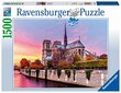 Pusle Ravensburger maaliline Notre Dame, 1500 tk hind ja info | Pusled lastele ja täiskasvanutele | hansapost.ee