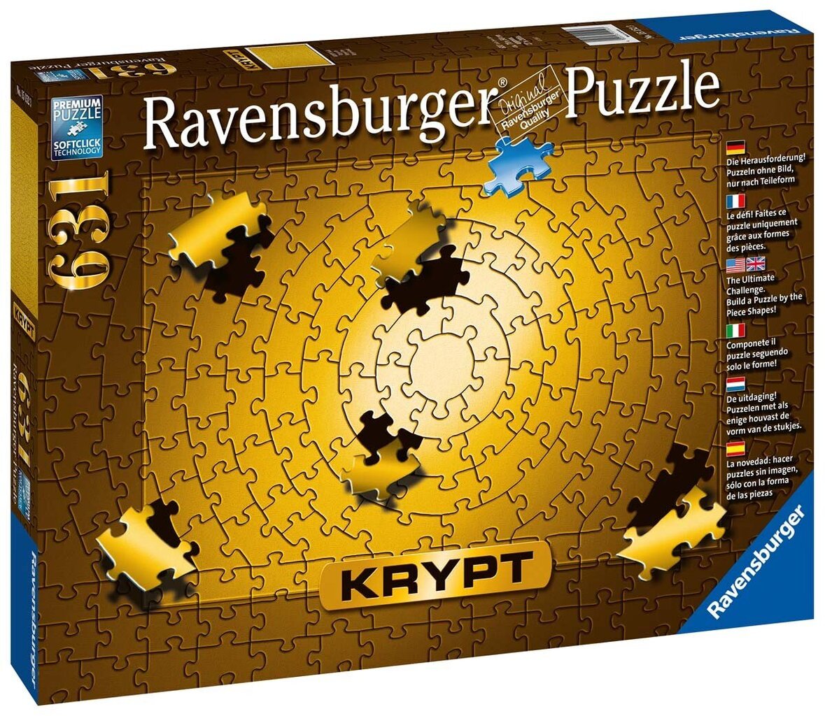 Pusle Ravensburger Crypt Puzzle - Golden, 631 tk hind ja info | Pusled lastele ja täiskasvanutele | hansapost.ee