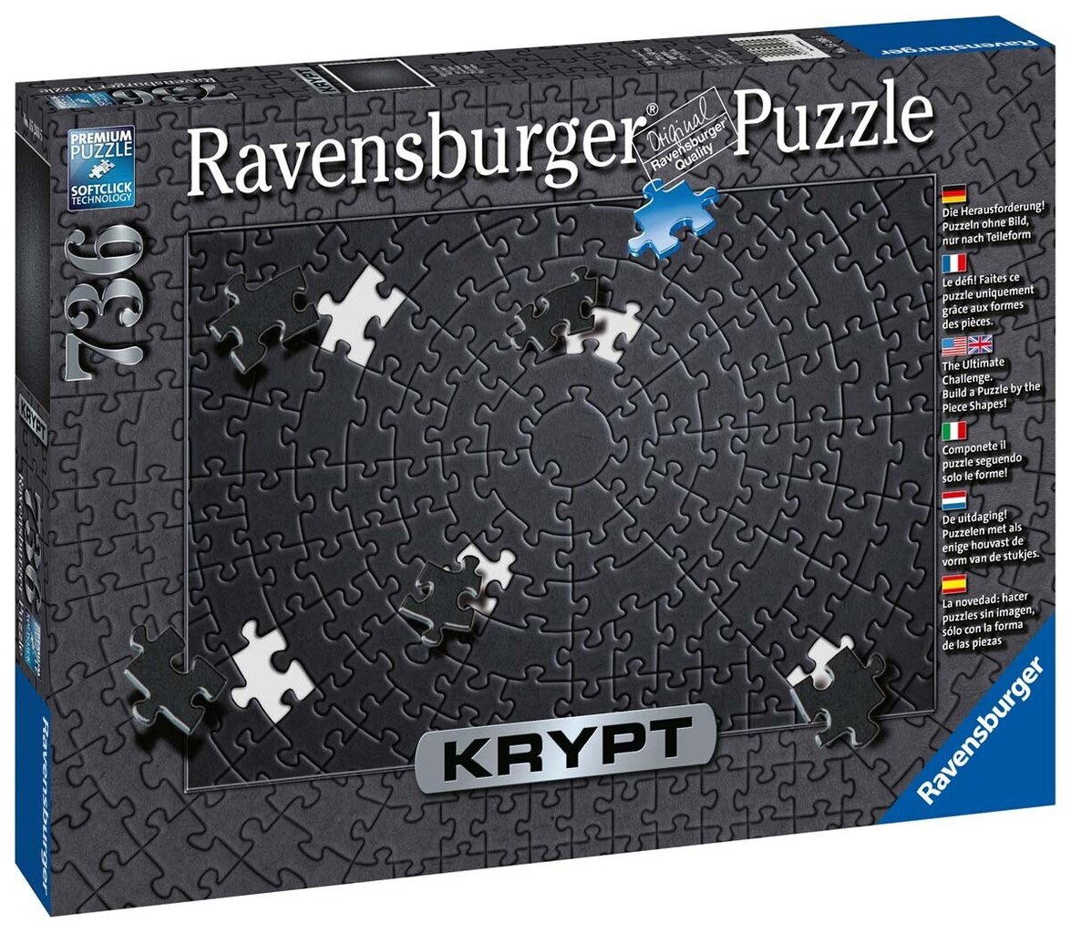 Pusle Ravensburger Krypt Black, 736 tk цена и информация | Pusled lastele ja täiskasvanutele | hansapost.ee