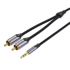 2xRCA cable (Cinch) jack to 3.5mm Vention BCNBL 10m (grey) цена и информация | Кабели для телефонов | hansapost.ee