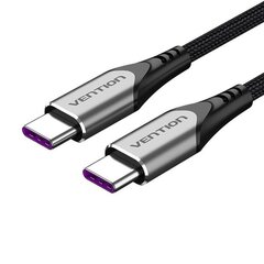 Зарядный кабель USB-C на USB-C, Vention TAEHF, PD 5A, 1 м (черный) цена и информация | Borofone 43757-uniw | hansapost.ee