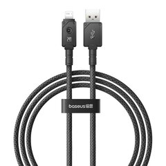 Кабель для быстрой зарядки Baseus USB/Lightning 2.4 А, 1 м (черный) цена и информация | Кабели для телефонов | hansapost.ee