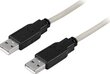 Deltaco USB 2.0, Type A male - Type A male, 3m hind ja info | Juhtmed ja kaablid | hansapost.ee