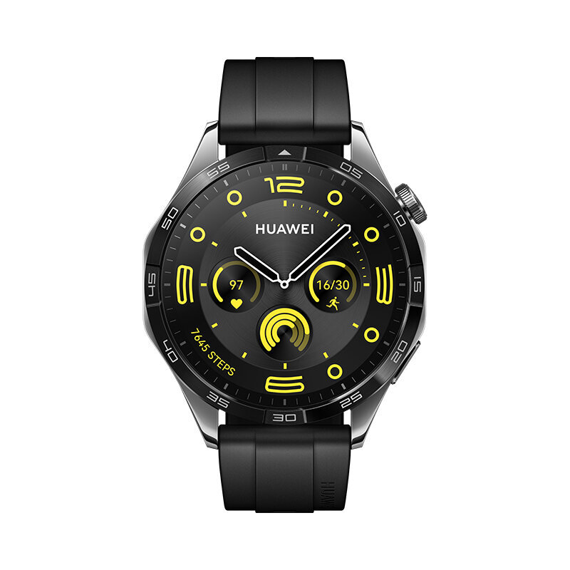 Huawei Watch GT 4 46mm Black Fluoroelastomer 55020BGS цена и информация | Nutikellad, laste nutikellad | hansapost.ee