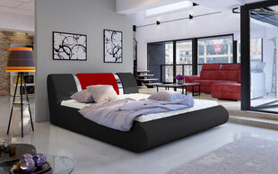 Кровать  Flavio, 180x200 см, черный/красный цвет цена и информация | Кровати | hansapost.ee