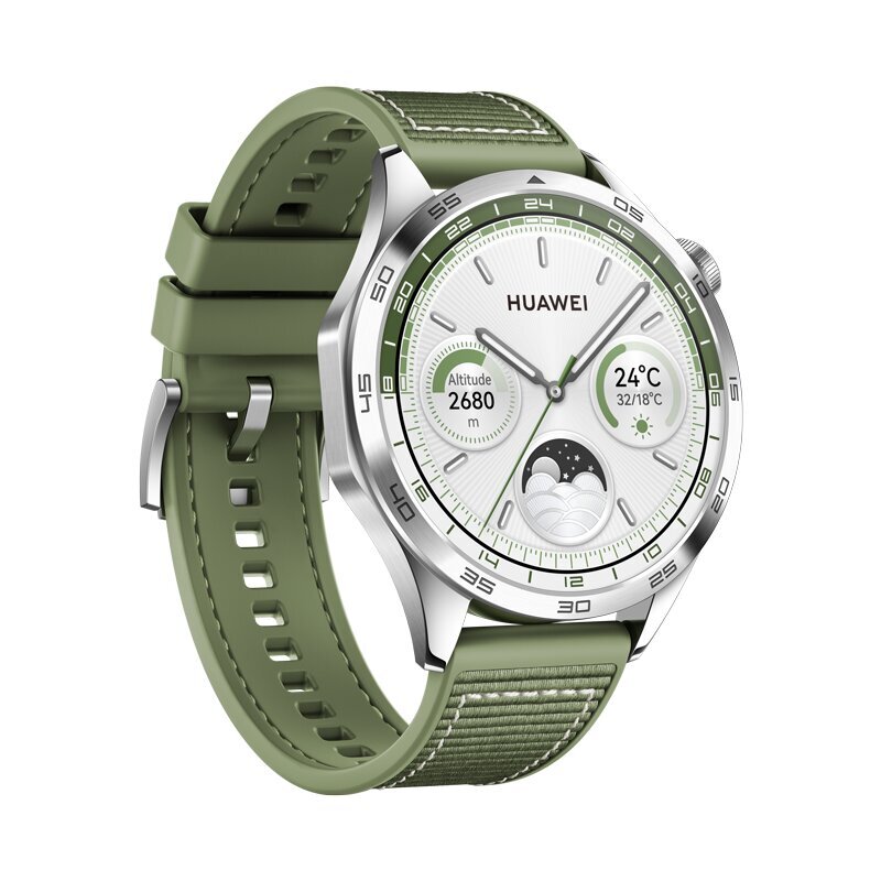Huawei Watch GT 4 46mm Green Woven 55020BGV hind ja info | Nutikellad, laste nutikellad | hansapost.ee