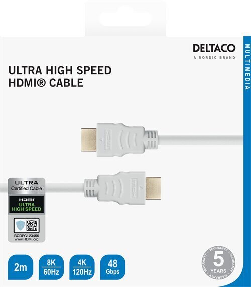 Deltaco, HDMI - HDMI, 2m цена и информация | Juhtmed ja kaablid | hansapost.ee