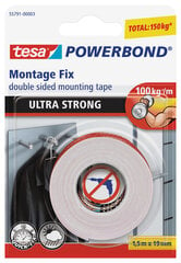 Двухсторонняя клейкая лента Tesa Ultra Strong, 1,5мx19мм цена и информация | Tesa Сантехника, ремонт, вентиляция | hansapost.ee