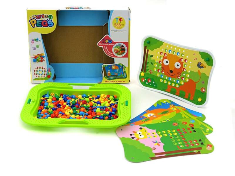 Laste mosaiik Platter Pegs, 268 osa hind ja info | Arendavad laste mänguasjad | hansapost.ee
