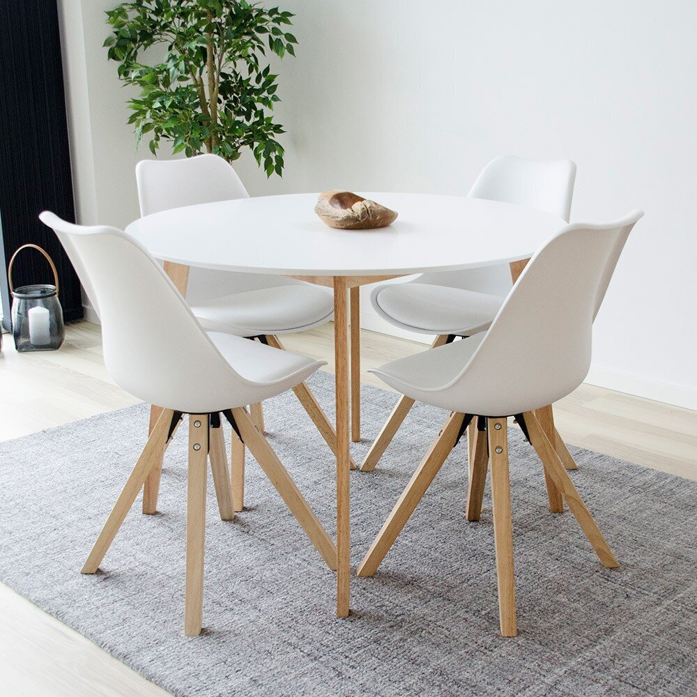 2-tooliga komplekt Bergen, valge hind ja info | Köögitoolid, söögitoolid | hansapost.ee