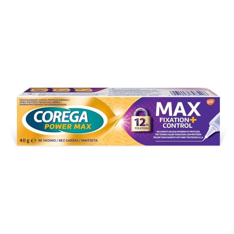 Proteesi fikseeriv kreem Corega Power Max Fixation + Cover, 40g hind ja info | Hambaharjad, hampapastad ja suuloputusvedelikud | hansapost.ee