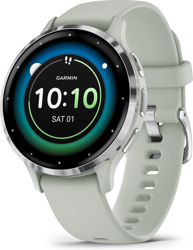 Garmin Venu® 3S Silver Stainless Steel Bezel with Sage Gray Case and Silicone Band 41mm цена и информация | Nutikellad, laste nutikellad | hansapost.ee