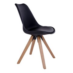 Комплект из 2-x обеденных стульев Bergen с черными деревянными ножками, тёмно-серый (2 шт.) цена и информация | Стулья для кухни и столовой | hansapost.ee