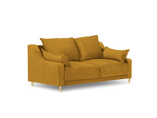 Двухместный диван Mazzini Sofas Pansy, желтый цена и информация | Диваны | hansapost.ee