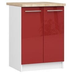 Кухонный шкаф Akord Oliwia S60, красный/белый цвет цена и информация | Кухонные шкафчики | hansapost.ee