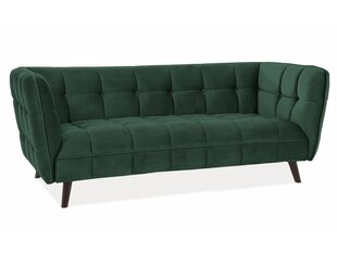 Трехместный бархатный диван Signal Meble Castello 3, темно-зеленый цена и информация | Диваны | hansapost.ee