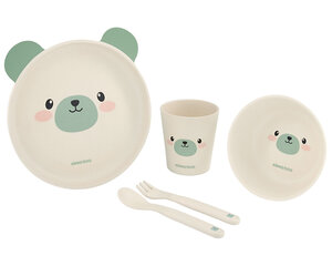 Детский набор посуды и столовых приборов Kikka Boo Bear, зеленый, 5 шт. цена и информация | Детская посуда, контейнеры для молока и еды | hansapost.ee