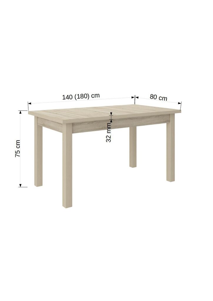 Söögitoa komplekt ADRK Furniture Rodos 59, pruun/hall цена и информация | Söögilauakomplektid | hansapost.ee
