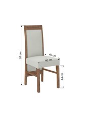 Söögitoa komplekt ADRK Furniture Rodos 57, pruun/hall hind ja info | Söögilauakomplektid | hansapost.ee