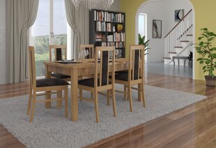 Söögitoa komplekt ADRK Furniture Rodos 52, pruun/hall цена и информация | Комплекты мебели для столовой | hansapost.ee
