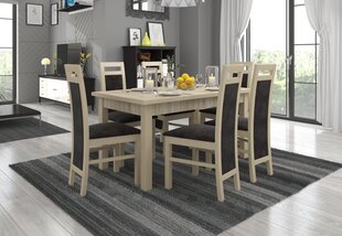 Söögitoa komplekt ADRK Furniture Rodos 14, beež/hall цена и информация | Комплекты мебели для столовой | hansapost.ee