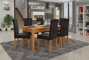 Köögimööbli komplekt ADRK Furniture 56 Rodos, hall/pruun цена и информация | Комплекты мебели для столовой | hansapost.ee