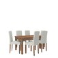 Köögimööbli komplekt ADRK Furniture Rodos 56, pruun/beež цена и информация | Söögilauakomplektid | hansapost.ee