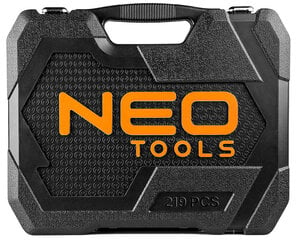 Tööriistakomplekt Neo 10-076, 219 tk. цена и информация | Ящики для инструментов, держатели | hansapost.ee