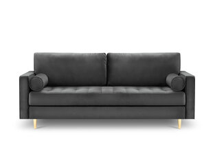 Трехместный диван Milo Casa Santo, темно-серый/золотистый цена и информация | Диваны | hansapost.ee