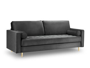 Трехместный диван Milo Casa Santo, темно-серый/золотистый цена и информация | Диваны | hansapost.ee