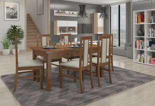 Обеденный гарнитур ADRK Furniture Rodos 59, коричневый/бежевый цвет цена и информация | Комплекты мебели для столовой | hansapost.ee