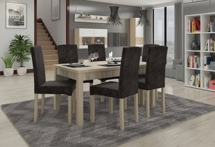 Köögimööbli komplekt ADRK Furniture 56 Rodos, hall/pruun цена и информация | Комплекты мебели для столовой | hansapost.ee